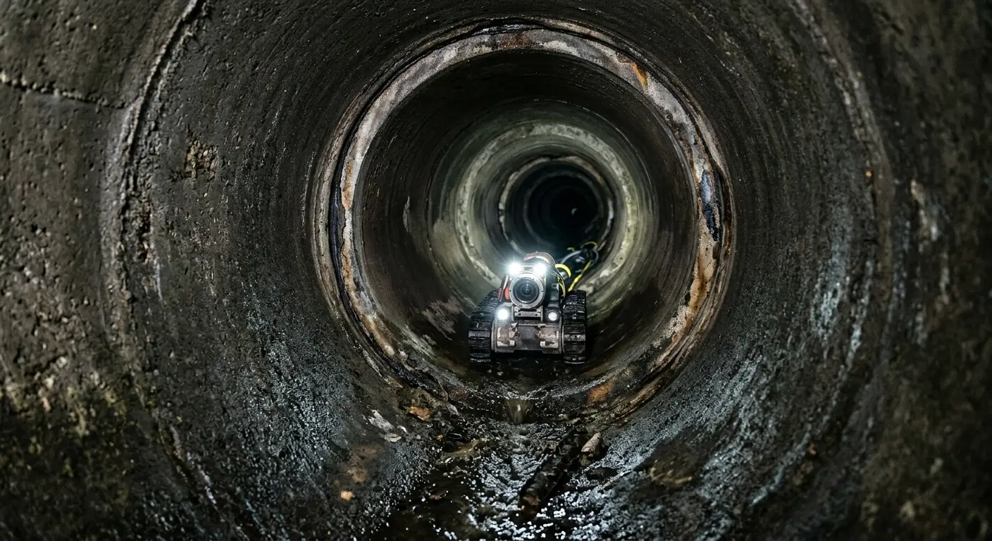 Robotic sewer camera inspecting pipe interior for Sewer Line Repair in Findlay